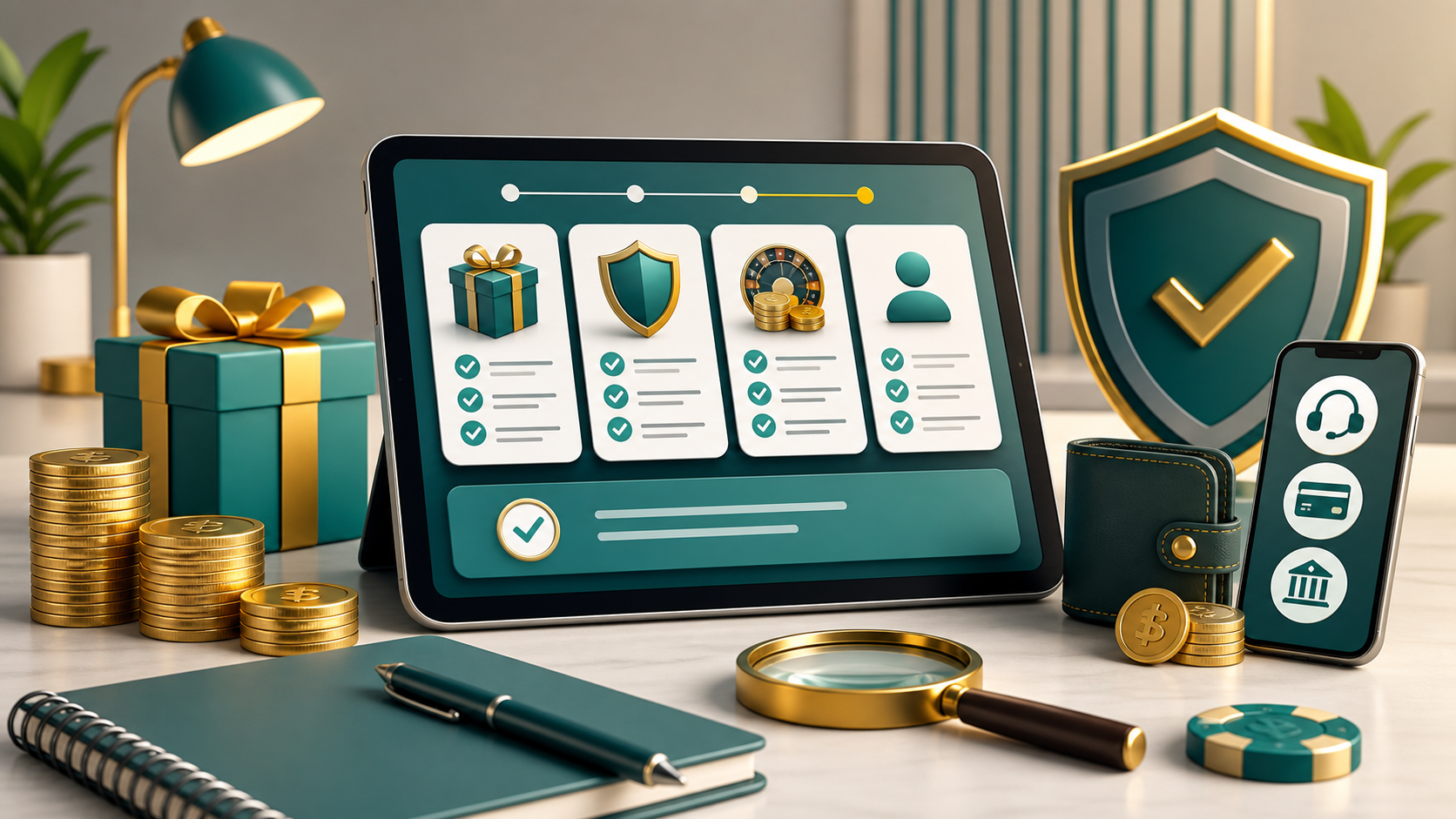 Yatırım şartsız deneme bonusu veren siteler için kontrol listesi görseli